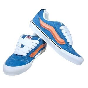 Vans Off The Wall Knu Skool Sneaker Shoes Men 9 Women 10.5 Blue Moon Amber New